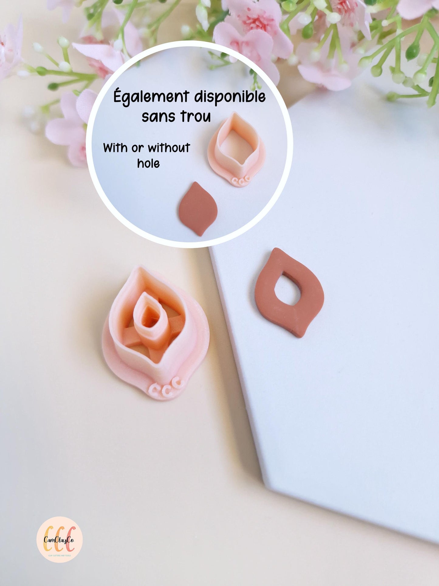 Emporte-pièce 3D en forme de goutte pointue pour la fabrication de bijoux en argile polymère, créoles interchangeables, pampilles