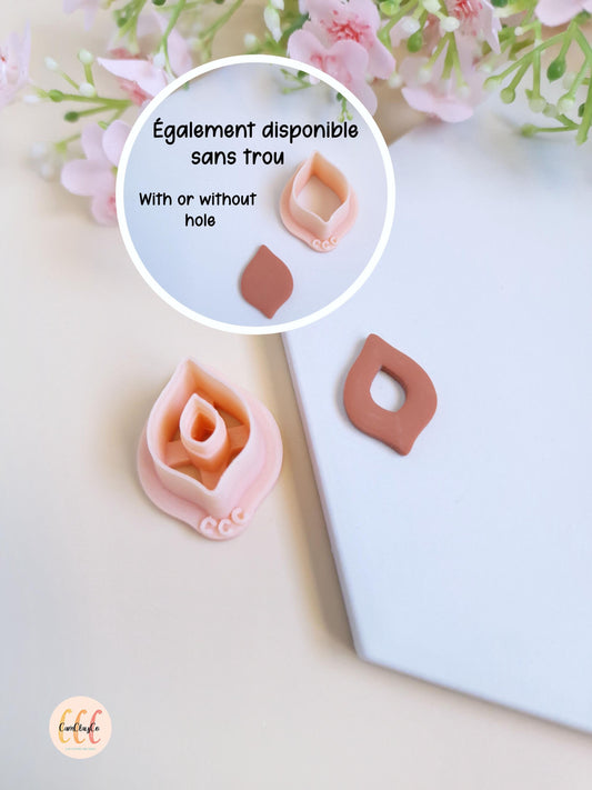 Emporte-pièce 3D en forme de goutte pointue pour la fabrication de bijoux en argile polymère, créoles interchangeables, pampilles