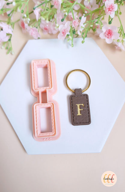 Emporte-pièce 3D porte-clés pour les créations en argile polymère - Porte-clés rectangle