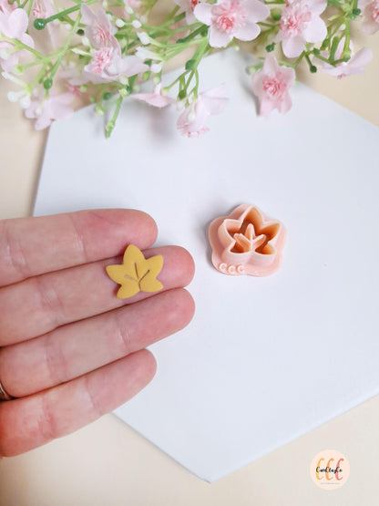 Emporte-pièce 3D en forme de petite feuille d'automne pour la fabrication de bijoux en argile polymère