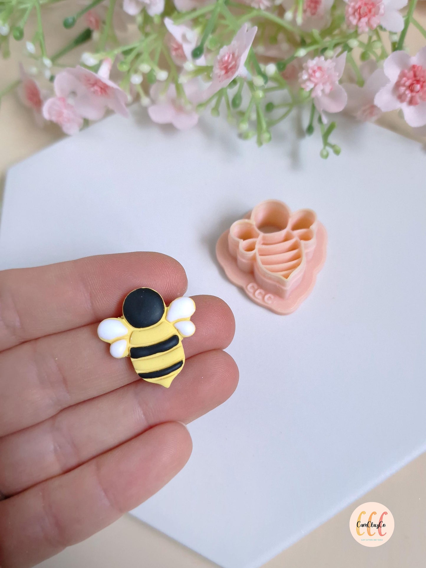 Emporte-pièce 3D en forme d'abeille pour la fabrication de bijoux en argile polymère, créoles interchangeables, pampilles