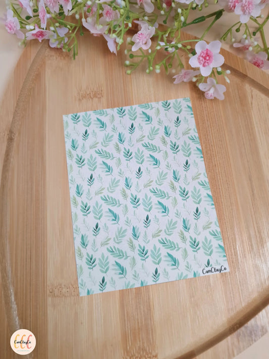 Feuille de transfert soluble à l'eau - Feuillage 01
