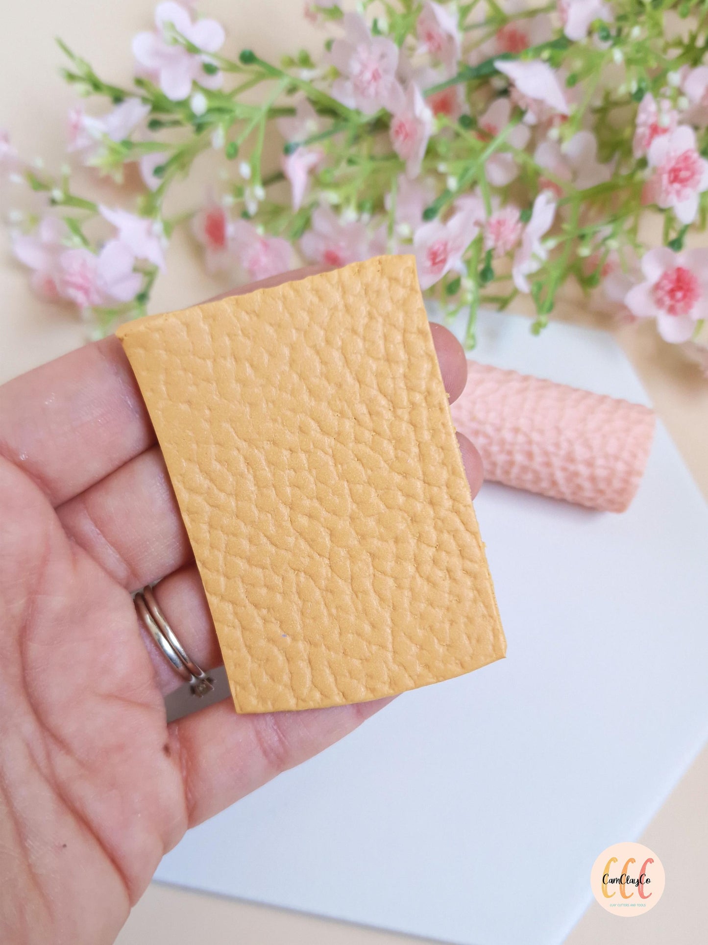 Rouleau texture 3D effet cuir pour la fabrication de bijoux en argile polymère
