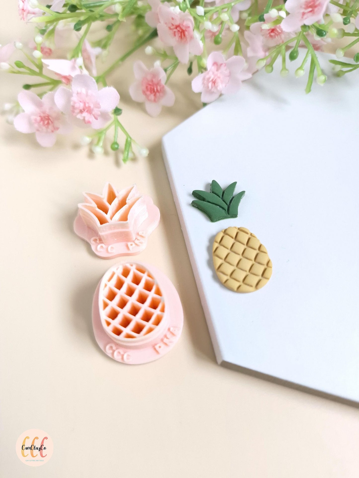 Emporte-pièces 3D en forme d'ananas pour la fabrication de bijoux en argile polymère