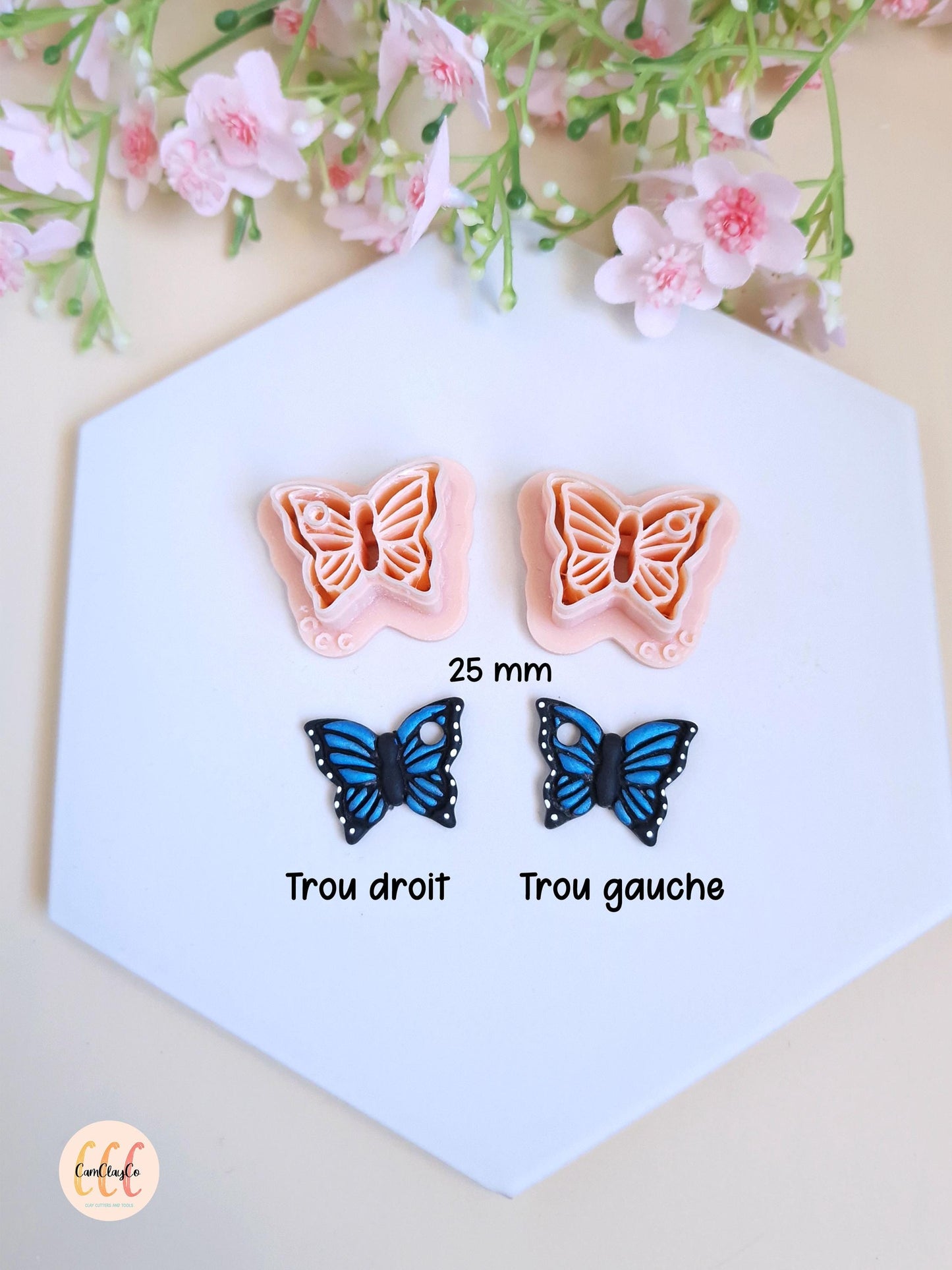Emporte-pièces 3D en forme de papillons détaillés pour la fabrication de bijoux en argile polymère, créoles interchangeables, pampilles