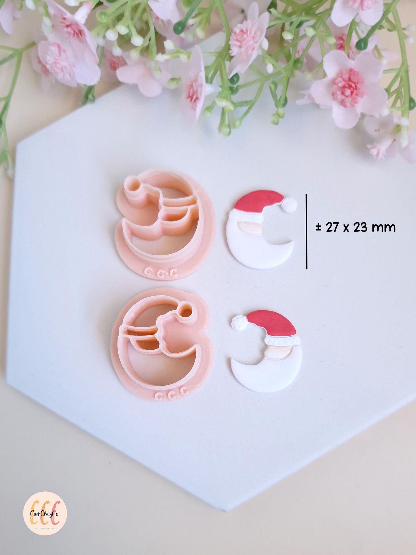 Emporte-pièces 3D en forme de lunes Père-Noël pour la fabrication de bijoux en argile polymère