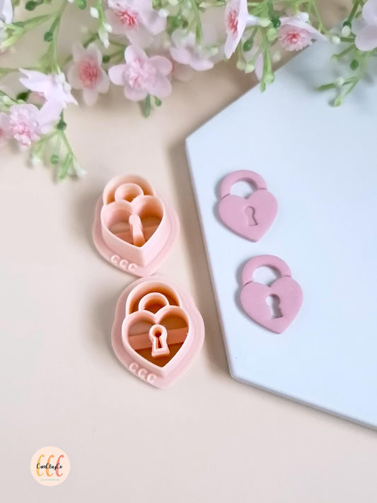 Emporte-pièces 3D en forme de cadenas pour la fabrication de bijoux en argile polymère, créoles interchangeables, pampilles