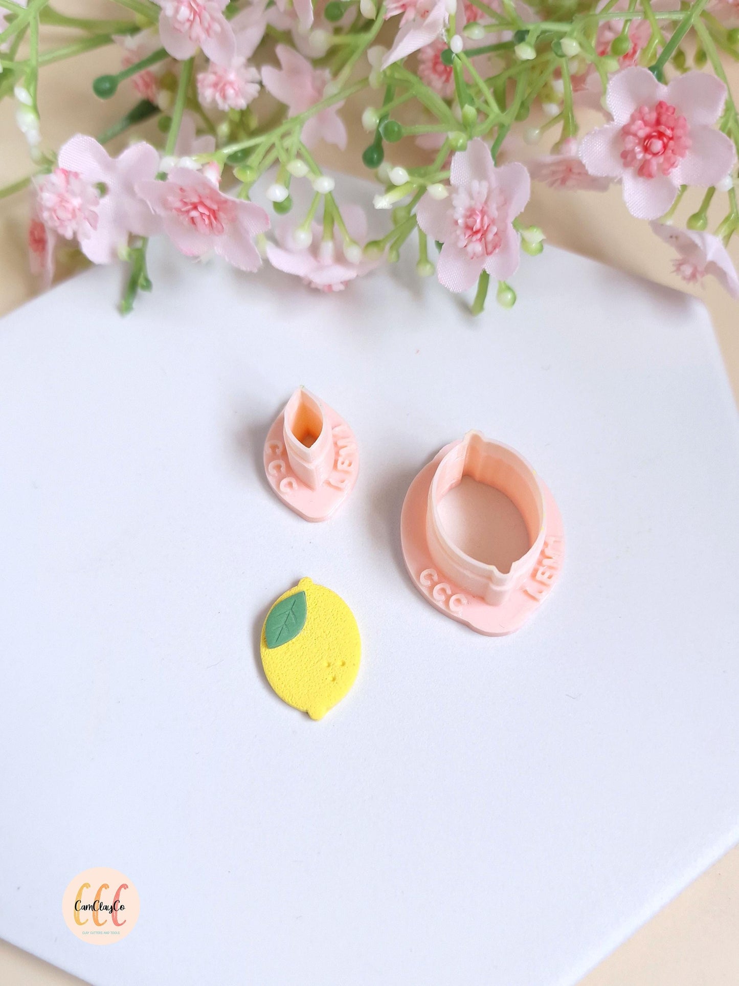 Emporte-pièces 3D en forme de citron et feuille pour la fabrication de bijoux en argile polymère