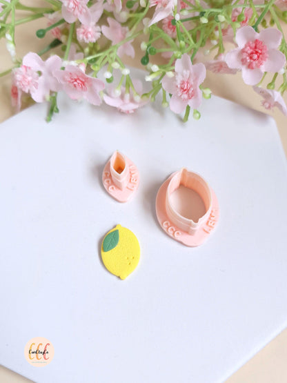 Emporte-pièces 3D en forme de citron et feuille pour la fabrication de bijoux en argile polymère