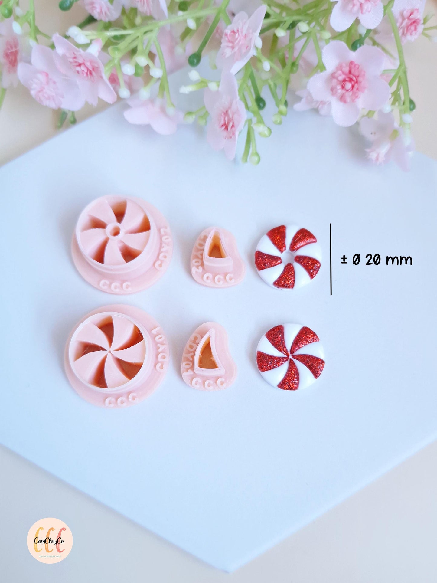 Emporte-pièces 3D en forme de bonbons de Noël pour la fabrication de bijoux en argile polymère