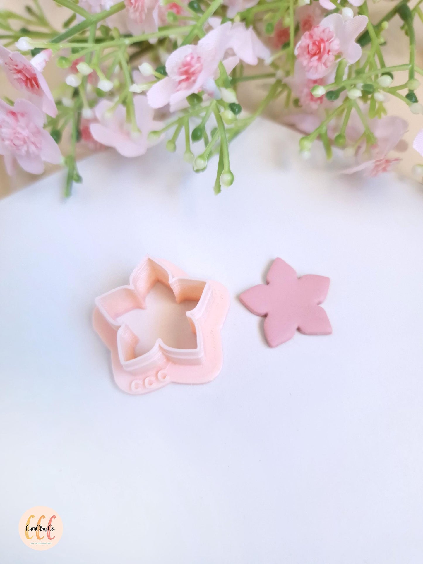 Emporte-pièce 3D en forme de fleur de cerisier pour la fabrication de bijoux en argile polymère, créoles interchangeables, pampilles