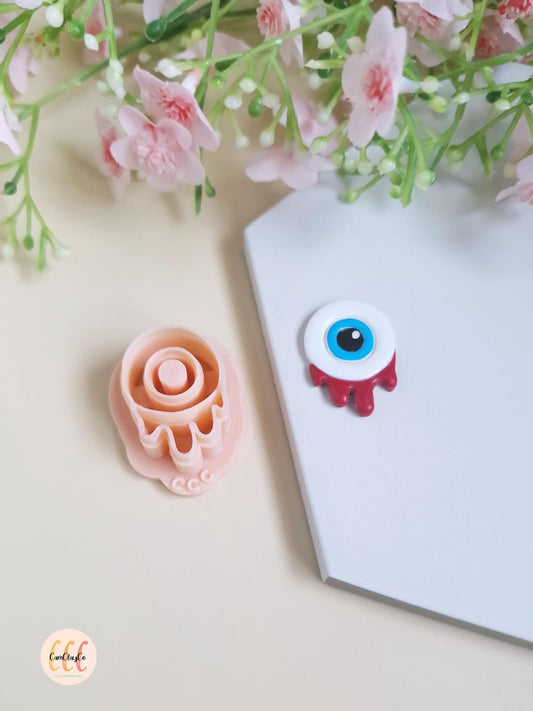Emporte-pièce 3D en forme d’œil Halloween pour la fabrication de bijoux en argile polymère