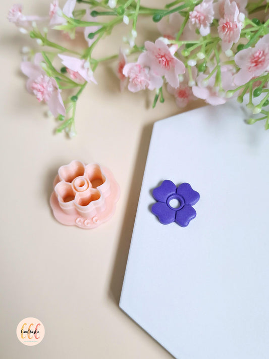 Emporte-pièce 3D en forme de violette pour la fabrication de bijoux en argile polymère, créoles interchangeables, pampilles