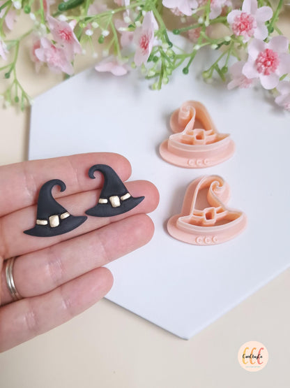 Emporte-pièces 3D en forme de chapeaux de sorcière pour la fabrication de bijoux en argile polymère