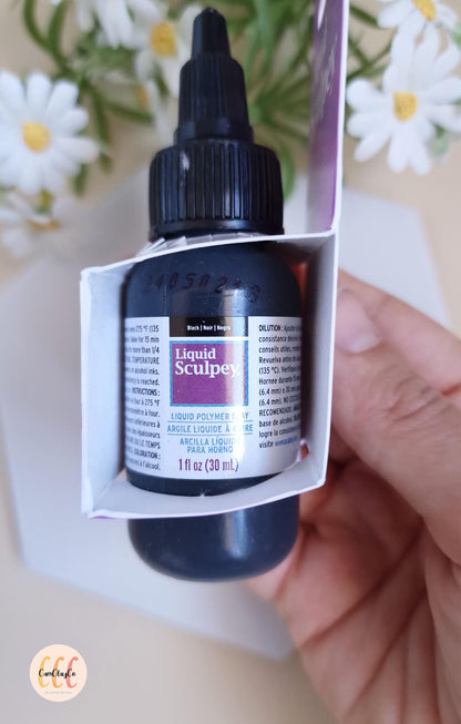 Argile liquide à cuire Noir - Liquid polymer clay Sculpey