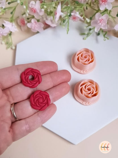 Emporte-pièces 3D en forme de roses pour la fabrication de bijoux en argile polymère, créoles interchangeables, pampilles