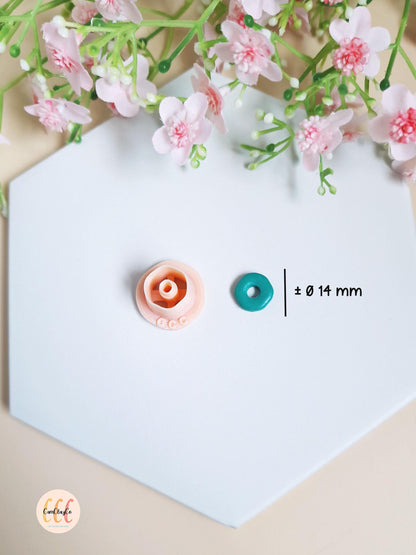 Emporte-pièce 3D en forme de cercle organique pour la fabrication de bijoux en argile polymère, créoles interchangeables, pampilles