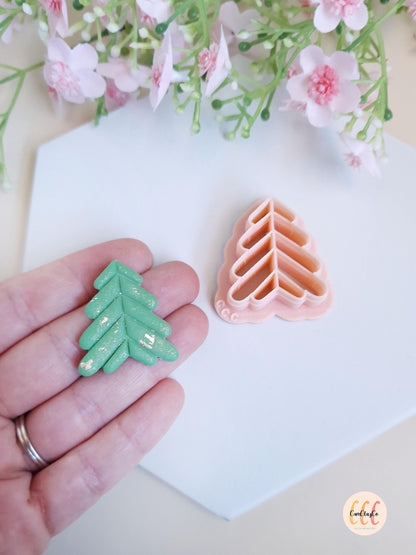 Emporte-pièce 3D en forme de sapin géométrique pour la fabrication de bijoux en argile polymère