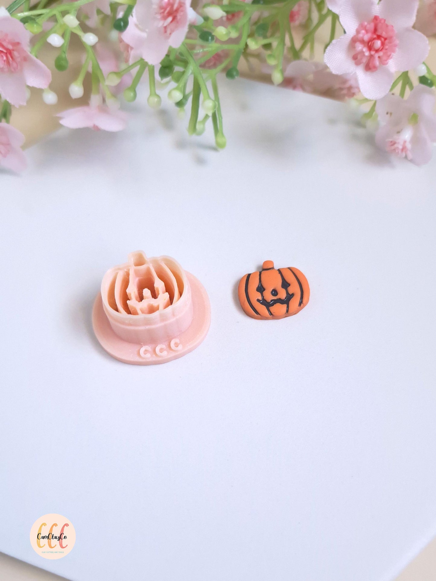 Emporte-pièce 3D en forme de citrouille Halloween, Jack-o-lantern, pour la fabrication de bijoux en argile polymère
