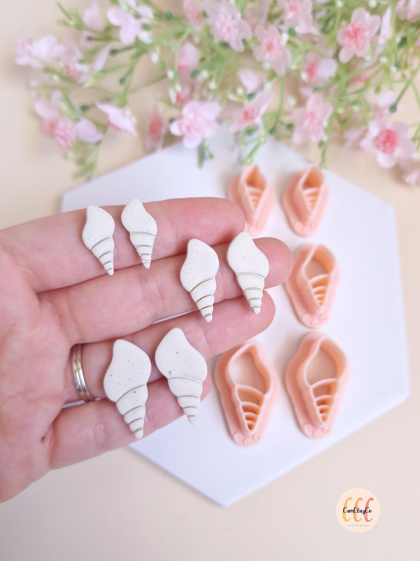 Emporte-pièces 3D en forme de coquillage long pour la fabrication de bijoux en argile polymère, créoles interchangeables, pampilles