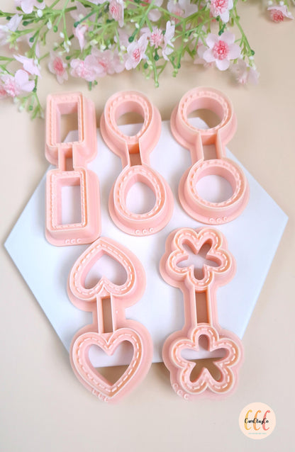 Emporte-pièce 3D porte-clés pour les créations en argile polymère - Porte-clés fleur