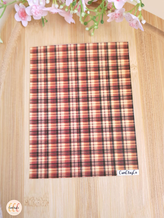 Feuille de transfert soluble à l'eau - Plaid 03