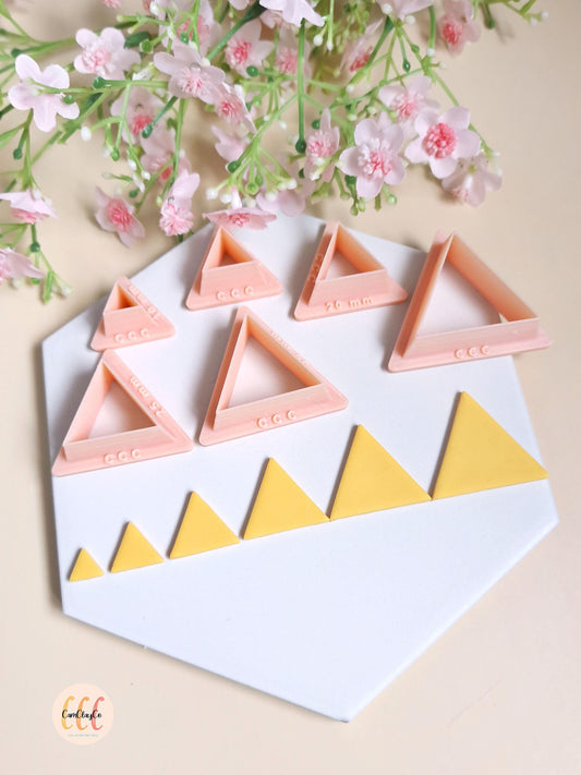 Emporte-pièces 3D en forme de triangles pour fabrication de bijoux en argile polymère