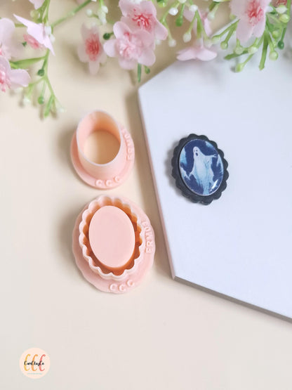 Emporte-pièces 3D en forme de cadre, tableau + intérieur pour la fabrication de bijoux en argile polymère