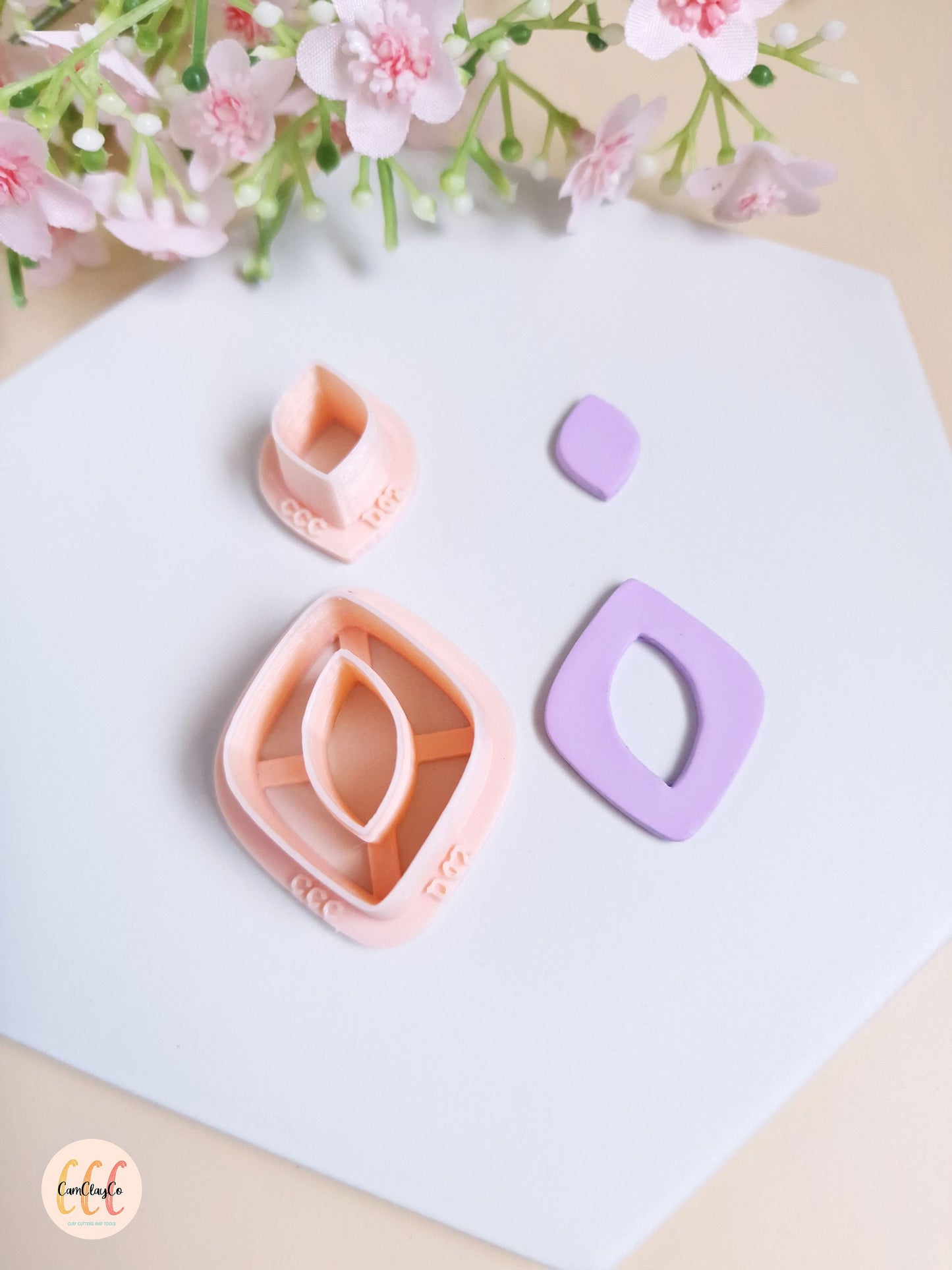 Set de deux emporte-pièces pour la fabrication de bijoux en argile polymère - D02