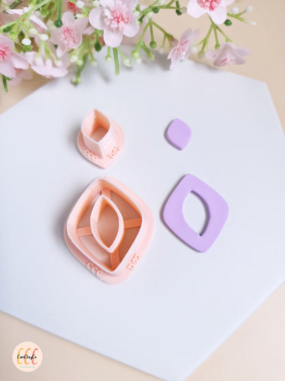 Set de deux emporte-pièces pour la fabrication de bijoux en argile polymère - D02