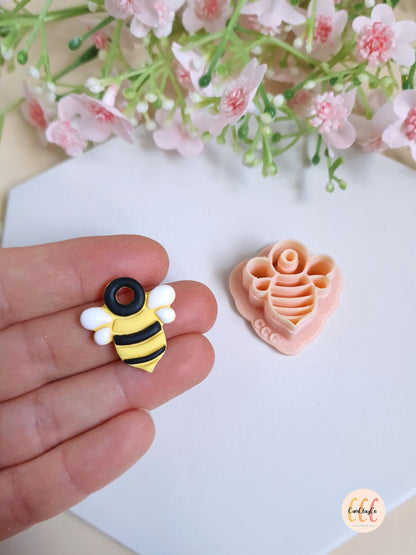 Emporte-pièce 3D en forme d'abeille pour la fabrication de bijoux en argile polymère, créoles interchangeables, pampilles
