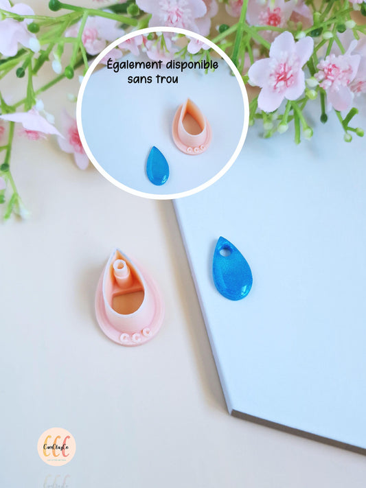 Emporte-pièce 3D en forme de goutte pour la fabrication de bijoux en argile polymère, créoles interchangeables, pampilles