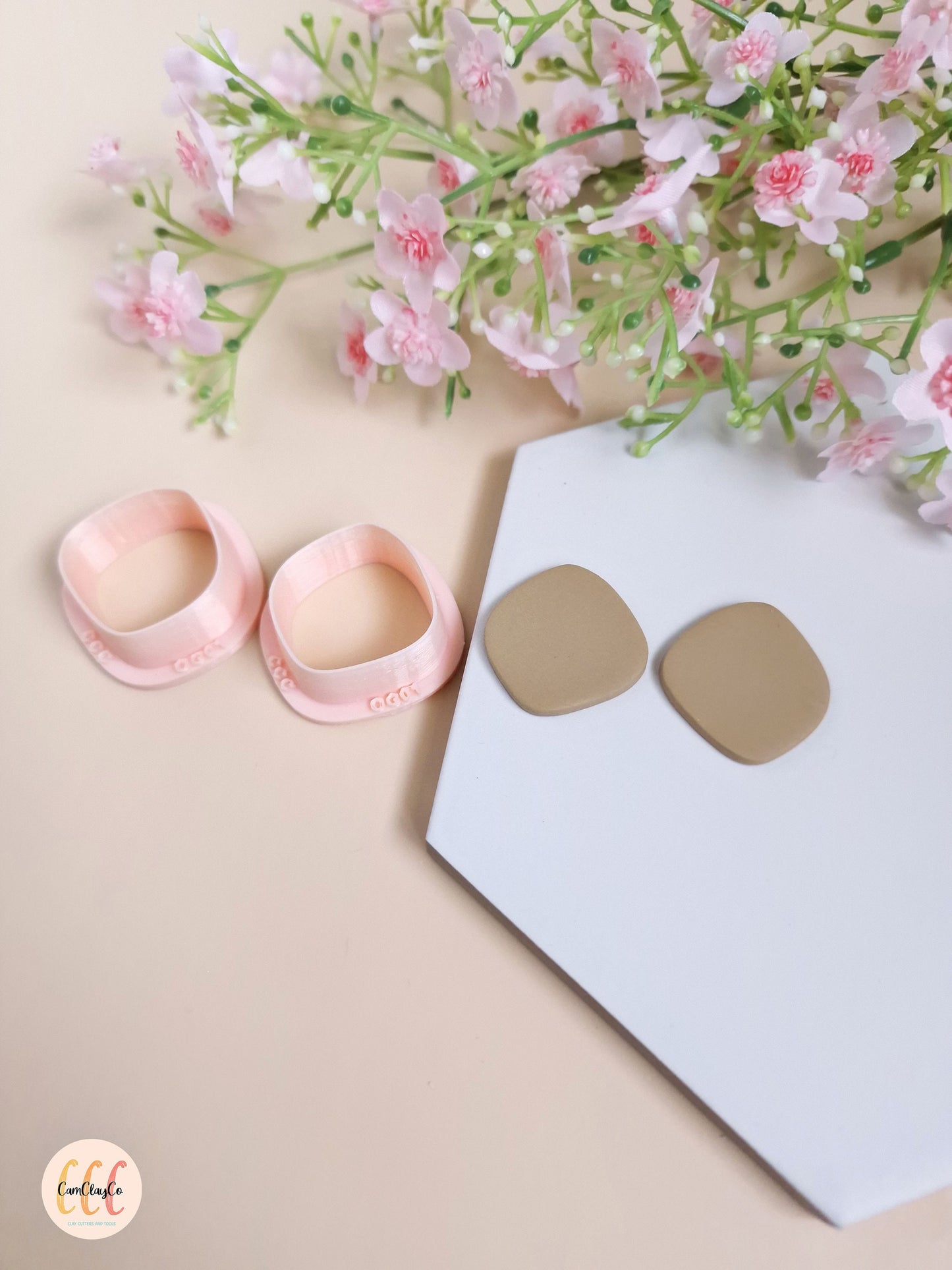 Set de deux emporte-pièces miroir pour la fabrication de bijoux en argile polymère - OG01