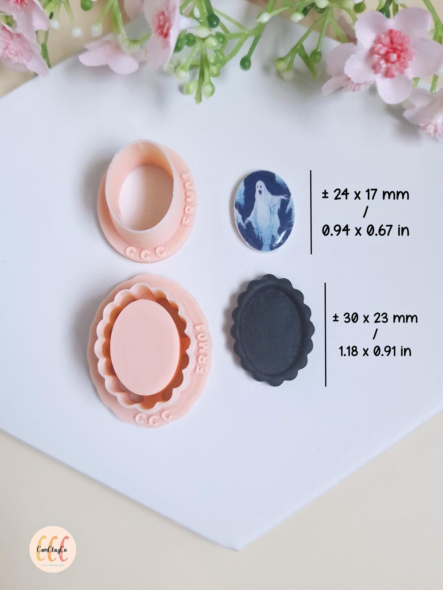 Emporte-pièces 3D en forme de cadre, tableau + intérieur pour la fabrication de bijoux en argile polymère