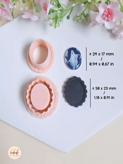 Emporte-pièces 3D en forme de cadre, tableau + intérieur pour la fabrication de bijoux en argile polymère