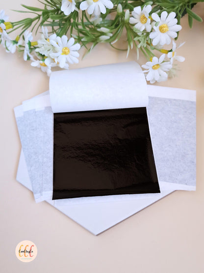 10 feuilles d'or - Noir - Outil pour argile polymère et résine