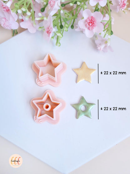 Emporte-pièces 3D en forme d'étoiles pour la fabrication de bijoux en argile polymère, pampilles pour créoles interchangeables