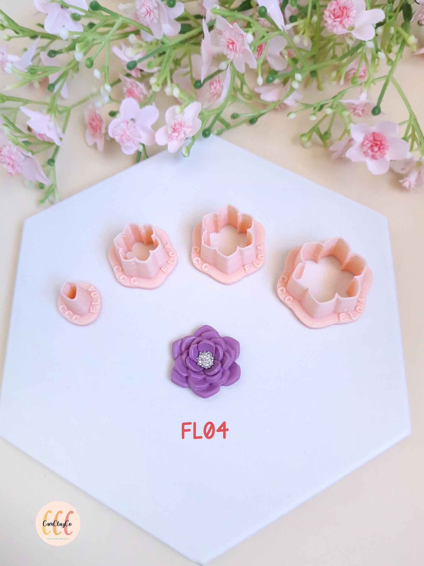 Emporte-pièces 3D pétales, fleurs pour la fabrication de bijoux en argile polymère