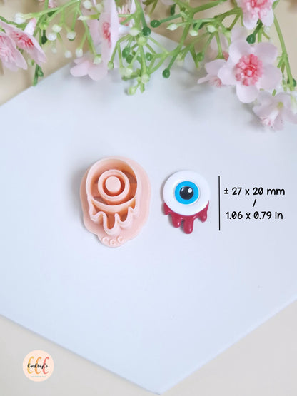Emporte-pièce 3D en forme d’œil Halloween pour la fabrication de bijoux en argile polymère
