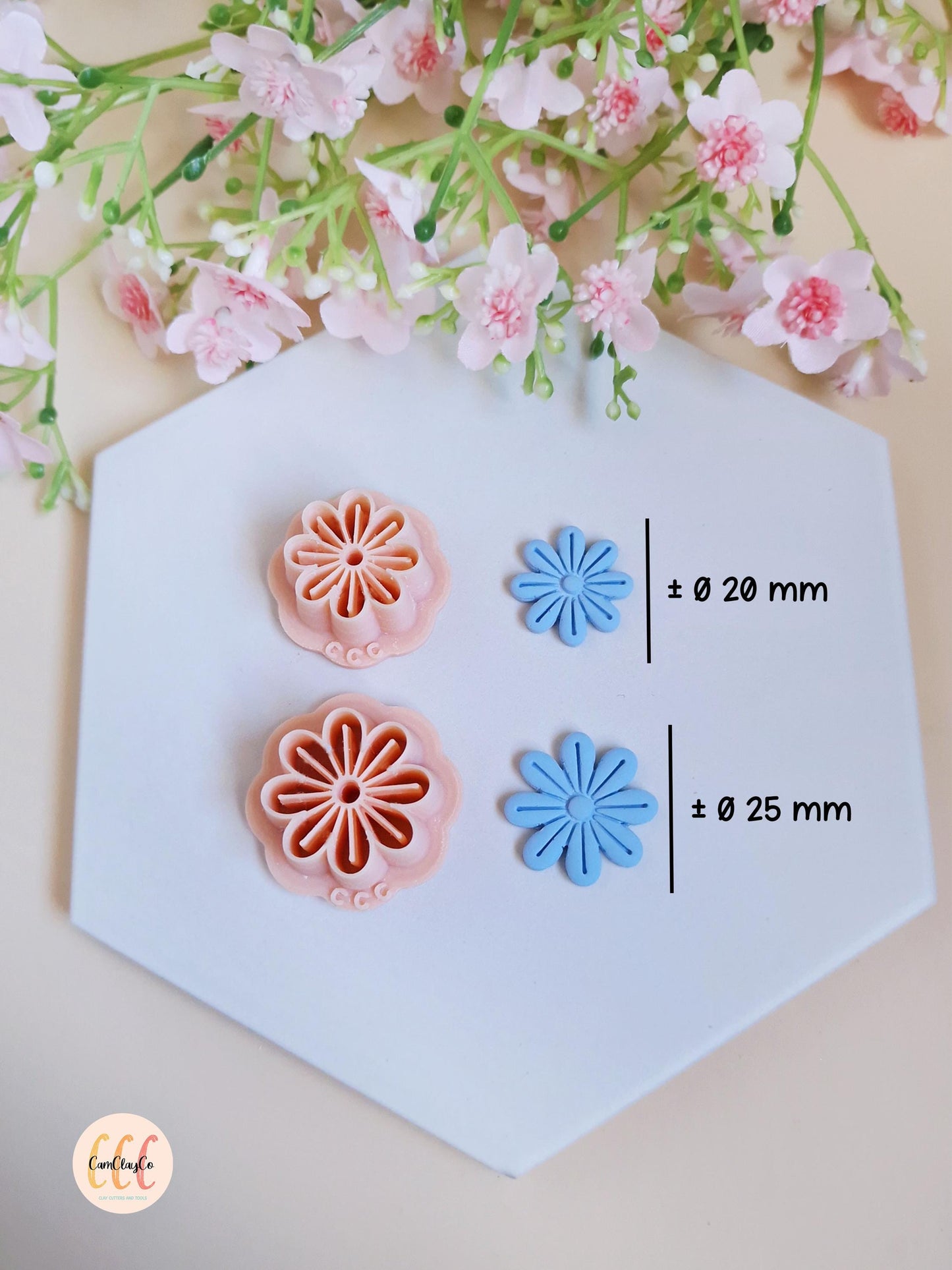 Emporte-pièces 3D fleurs à 8 pétales longs pour la fabrication de bijoux en argile polymère, créoles interchangeables, pampilles