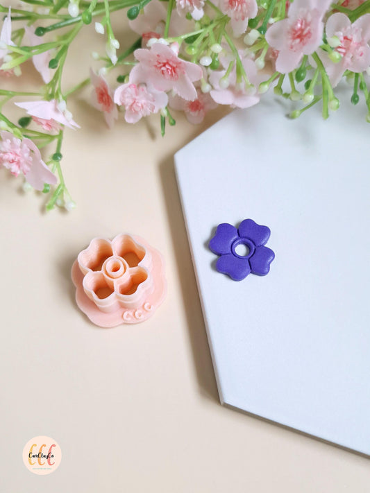 Emporte-pièce 3D en forme de violette pour la fabrication de bijoux en argile polymère, créoles interchangeables, pampilles