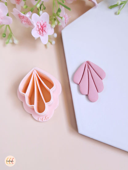 Emporte-pièce 3D en forme de feuille abstraite pour la fabrication de bijoux en argile polymère