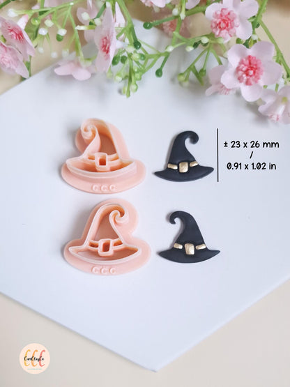 Emporte-pièces 3D en forme de chapeaux de sorcière pour la fabrication de bijoux en argile polymère