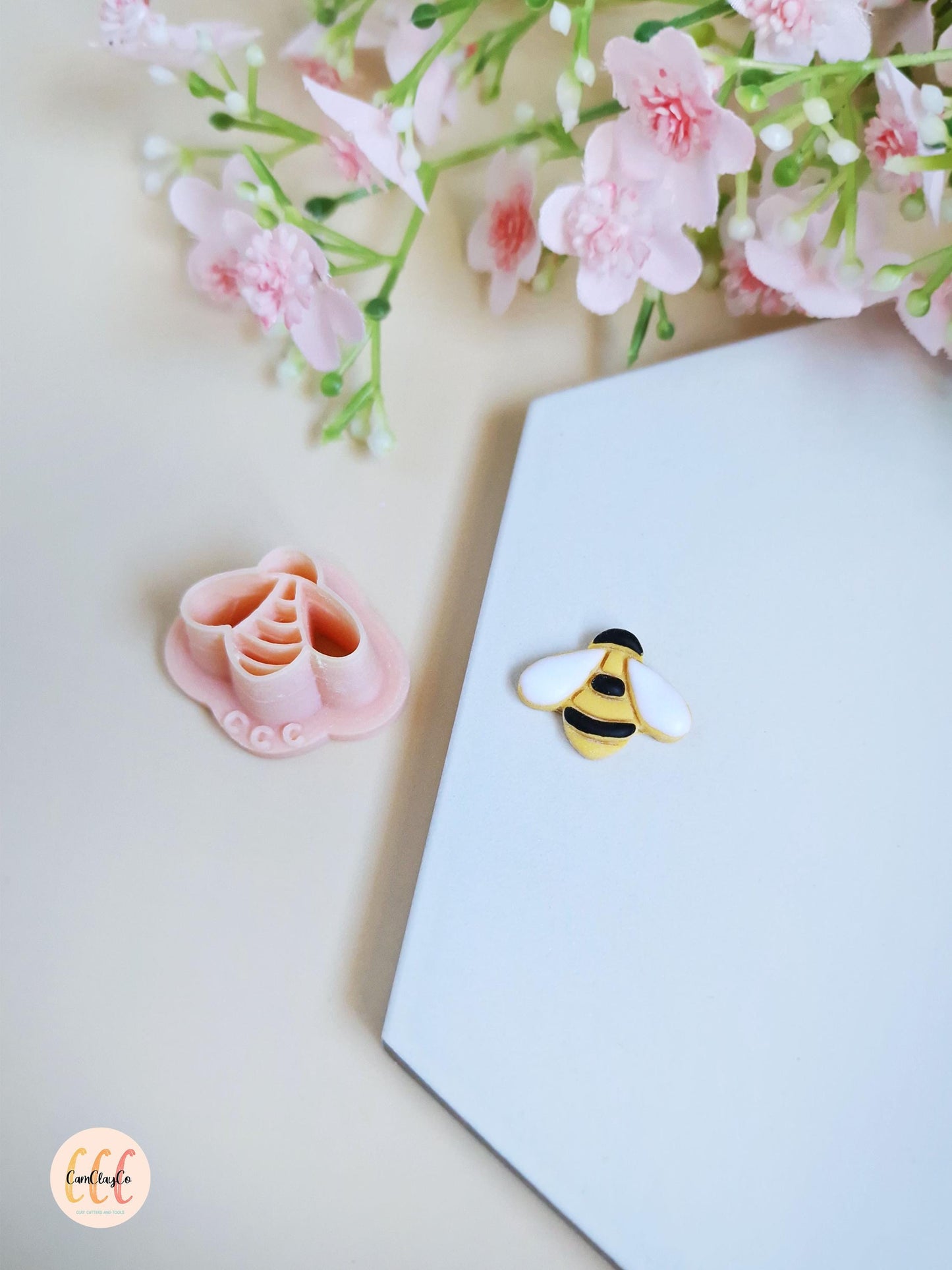 Emporte-pièce 3D en forme d'abeille pour la fabrication de bijoux en argile polymère, créoles interchangeables, pampilles