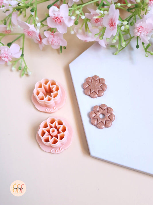 Emporte-pièces 3D fleurs étoiles pour la fabrication de bijoux en argile polymère, pampilles pour créoles interchangeables
