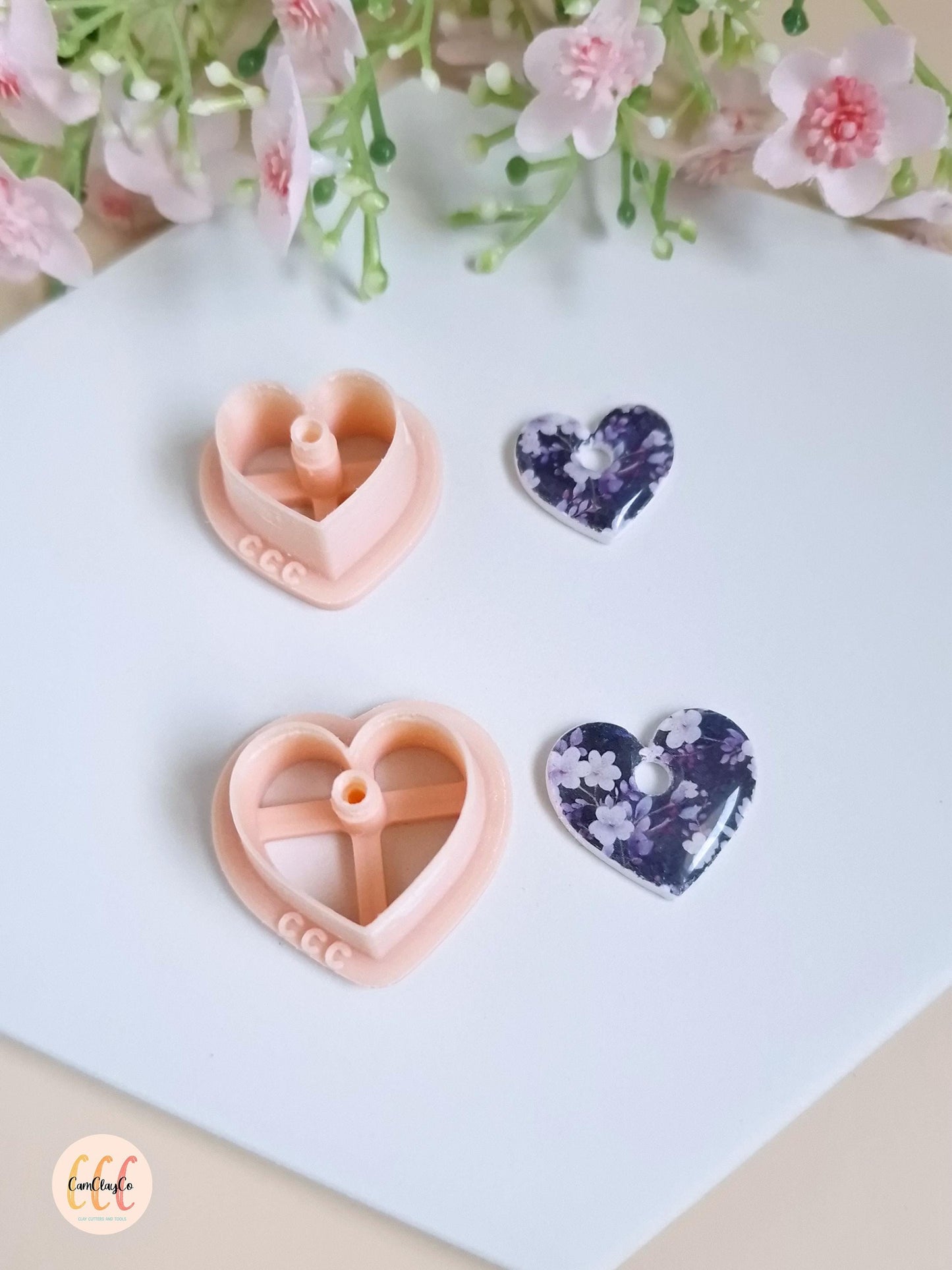 Emporte-pièces 3D en forme de cœurs pour la fabrication de bijoux en argile polymère, créoles interchangeables, pampilles