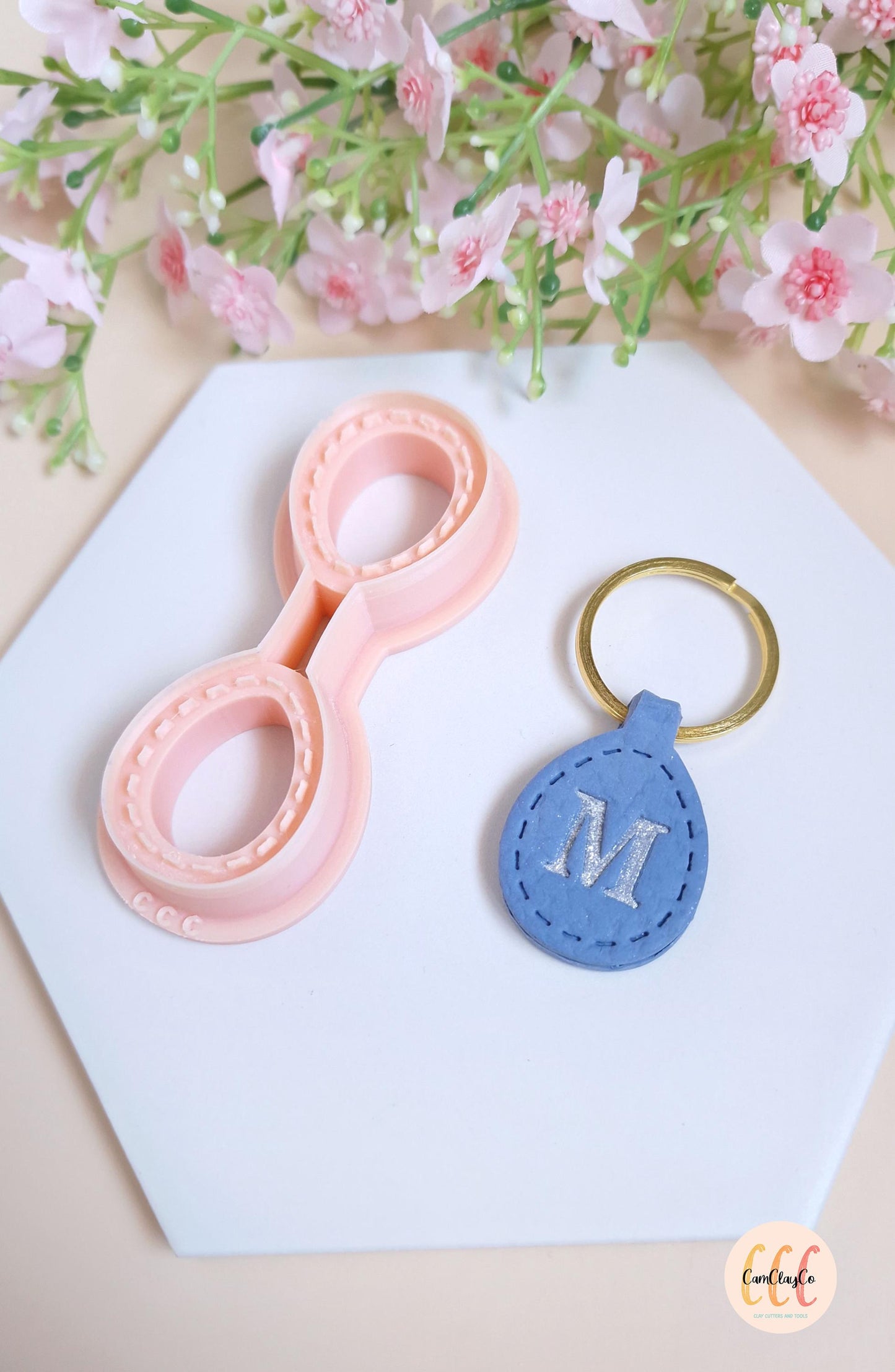 Emporte-pièce 3D porte-clés pour les créations en argile polymère - Porte-clés goutte