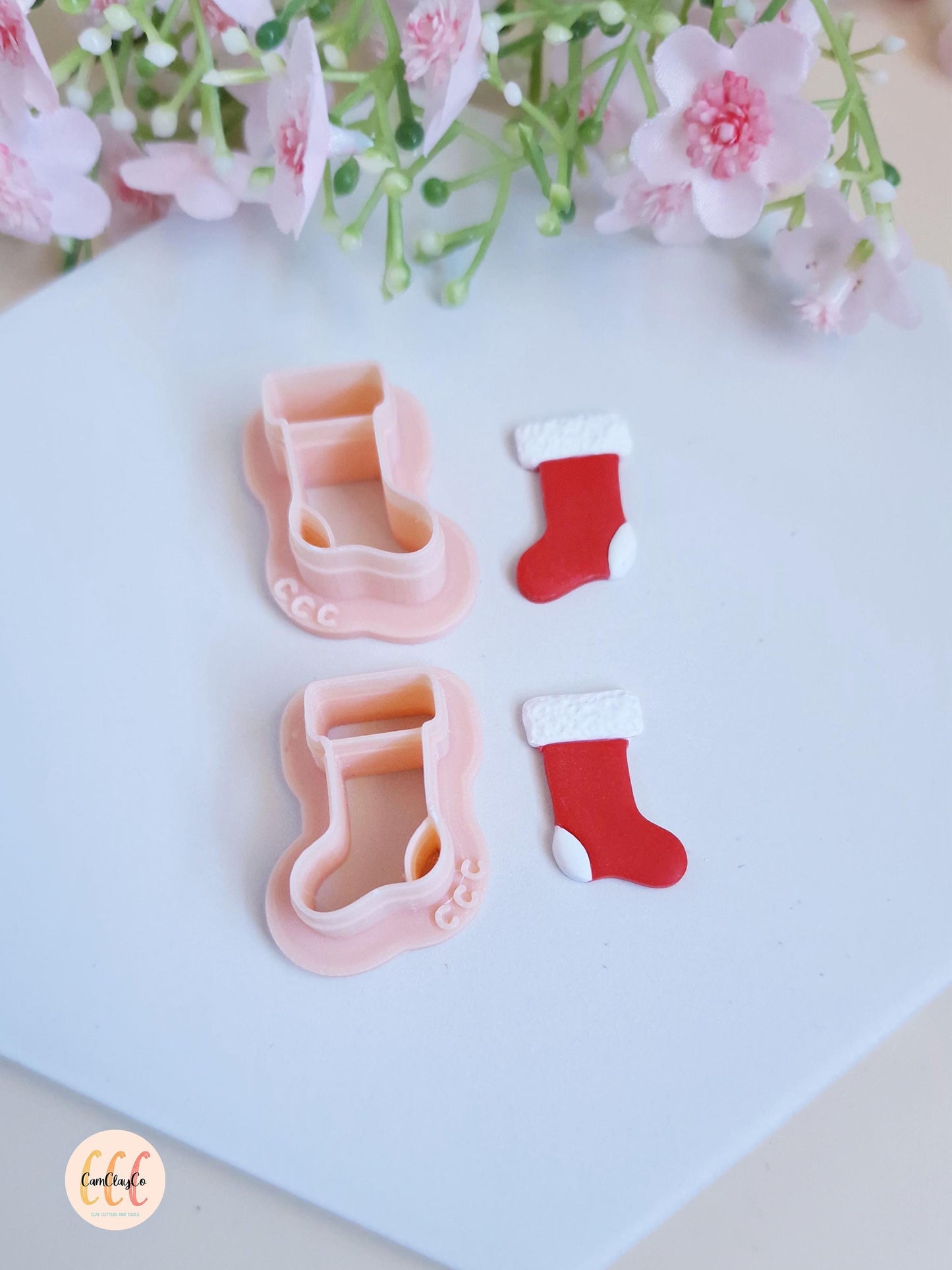 Emporte-pièces 3D en forme de chaussettes de Noël pour la fabrication de bijoux en argile polymère