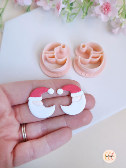 Emporte-pièces 3D en forme de lunes Père-Noël pour la fabrication de bijoux en argile polymère