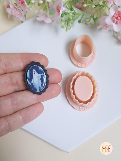 Emporte-pièces 3D en forme de cadre, tableau + intérieur pour la fabrication de bijoux en argile polymère